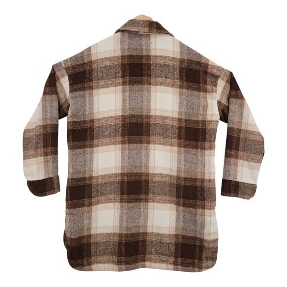 Banana‎ Republic Womens Wool Blend Flannel Shacket Boyfriend Oversized Plaid - Picture 2 of 14